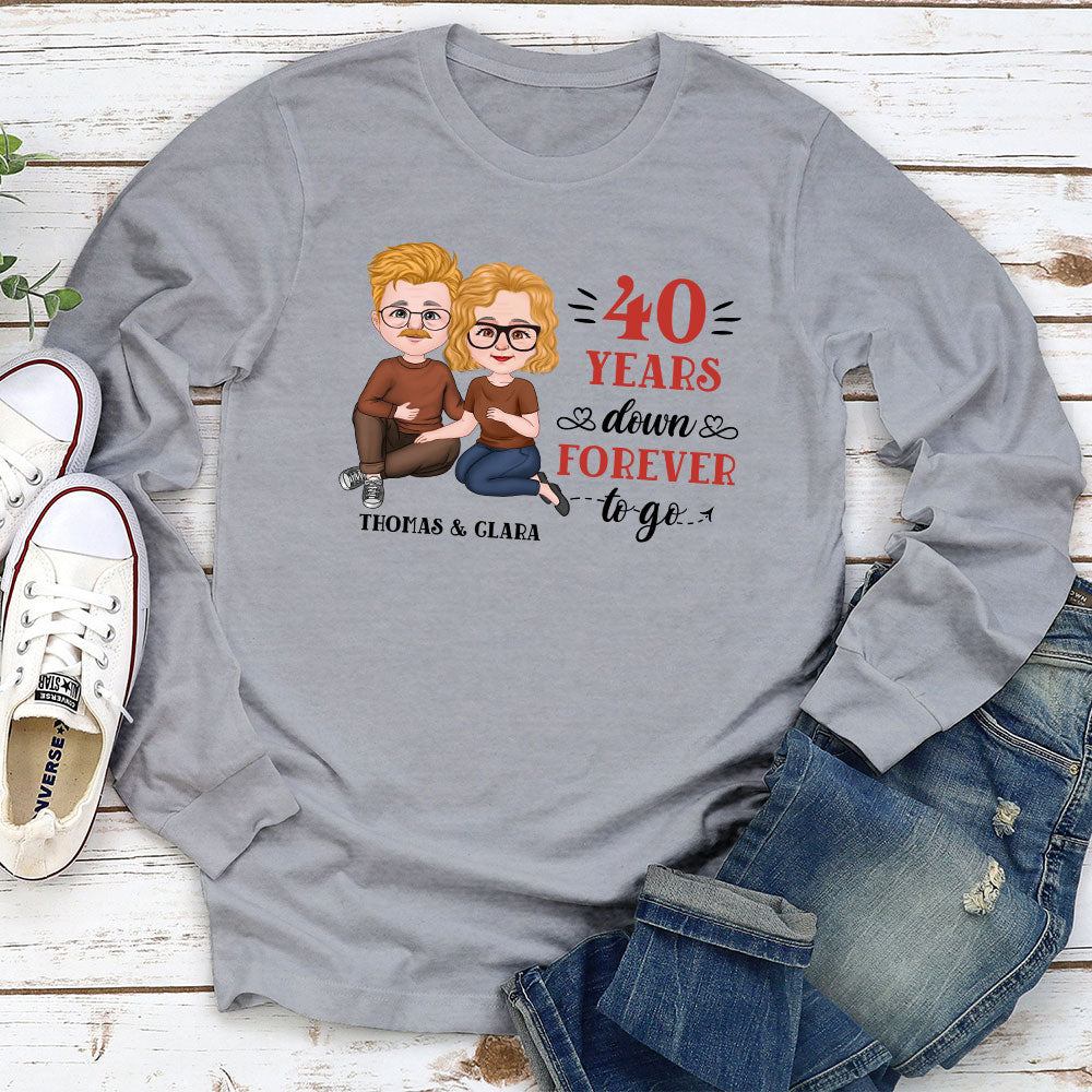 Custom Anniversary Keepsake Gifts For Couple • Forever To Go - Personalized Long Sleeve T-shirt