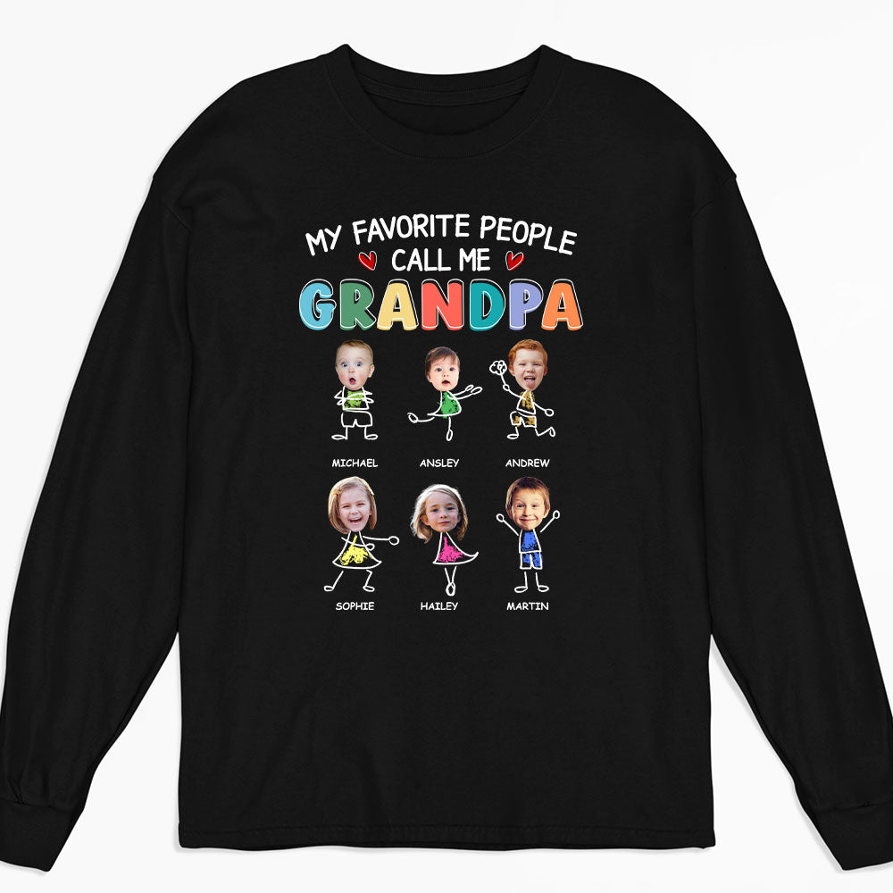 Custom Photo Father's Day, Special Gift for Dad & Grandpa • Call Me Grandpa - Personalized Shirt