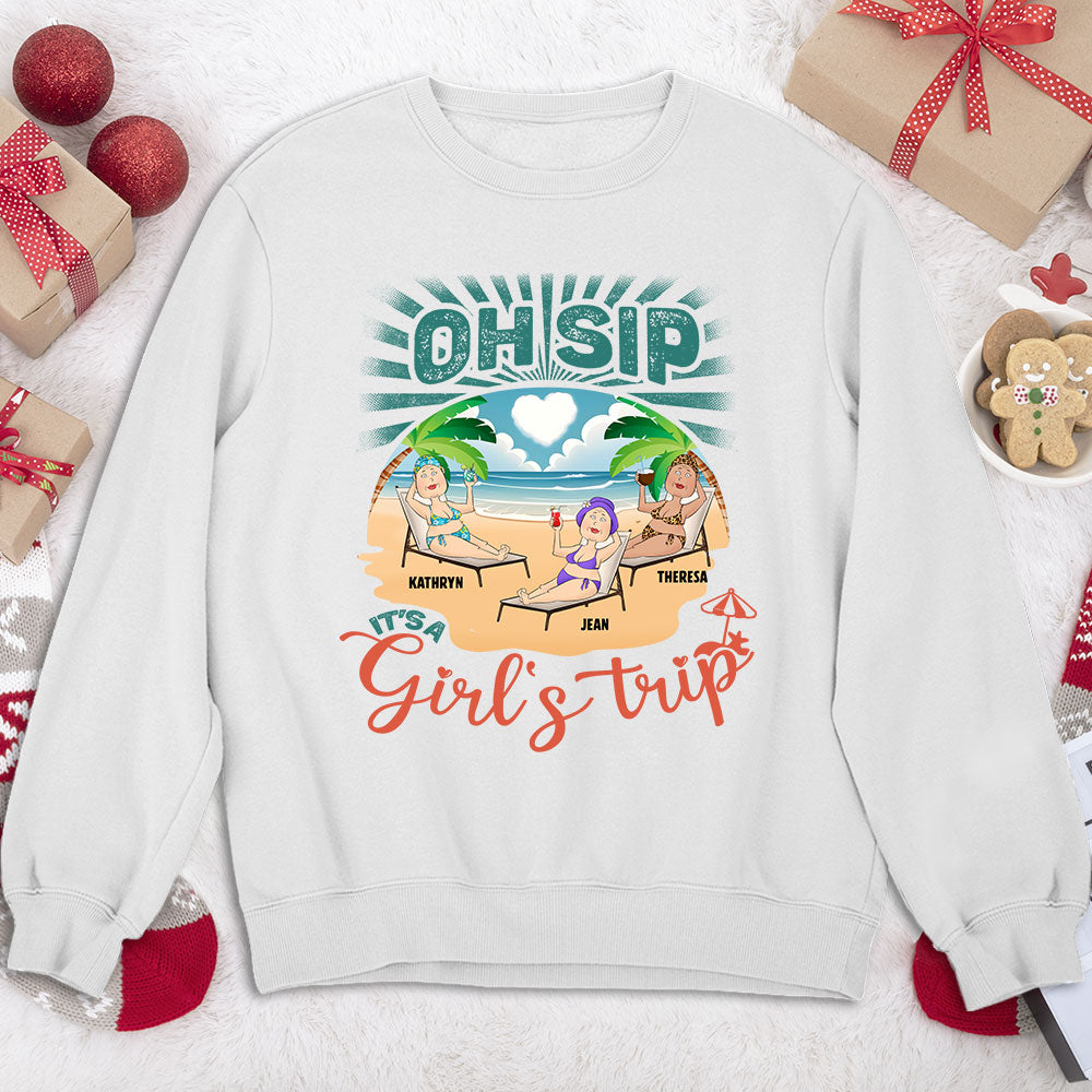 Custom Christmas & Birthday Keepsake Gift • Born With The Beach In Their Souls - Personalized Sweatshirt