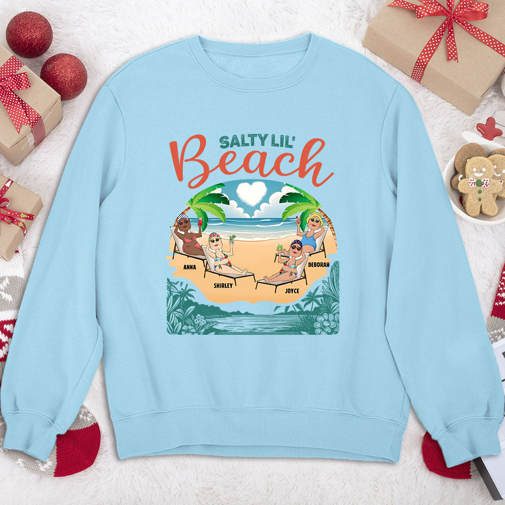 Custom Christmas & Birthday Keepsake Gift • Born With The Beach In Their Souls - Personalized Sweatshirt