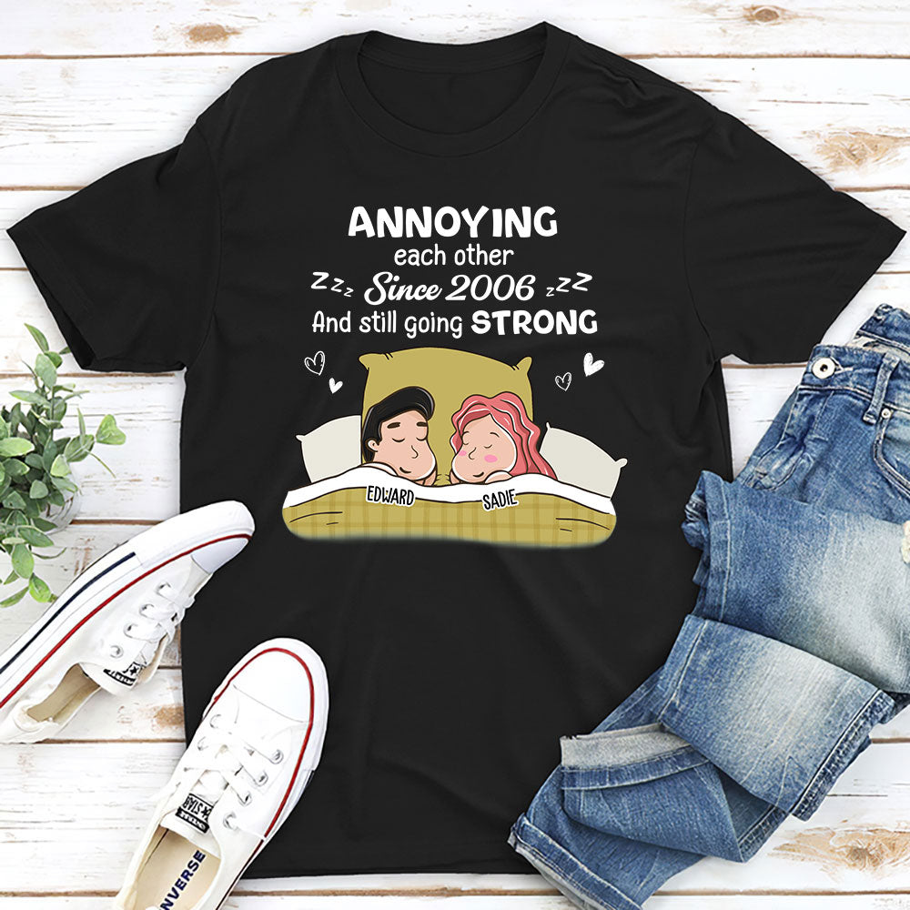 Custom Anniversary Keepsake Gifts For Couple • Annoying Sleeping - Personalized Classic T-shirt