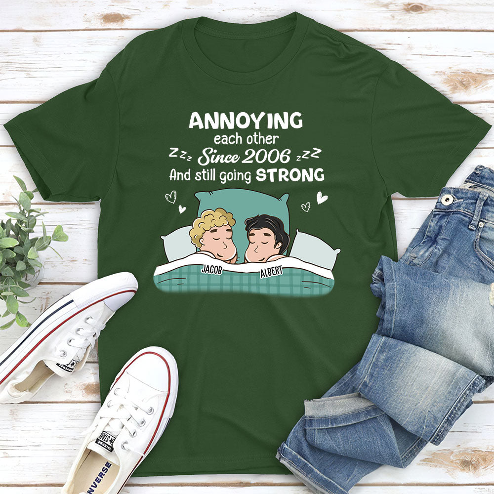 Custom Anniversary Keepsake Gifts For Couple • Annoying Sleeping - Personalized Classic T-shirt