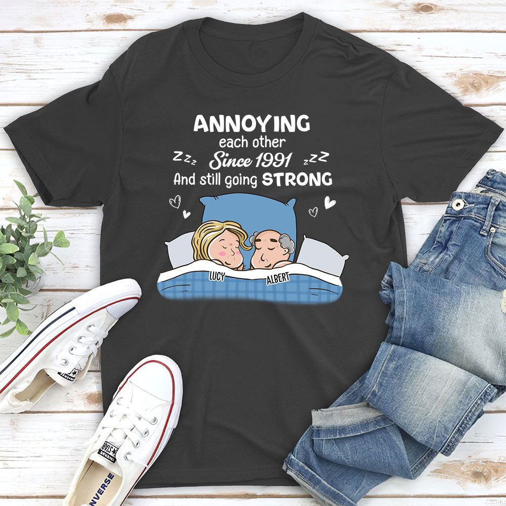 Custom Anniversary Keepsake Gifts For Couple • Annoying Sleeping - Personalized Classic T-shirt