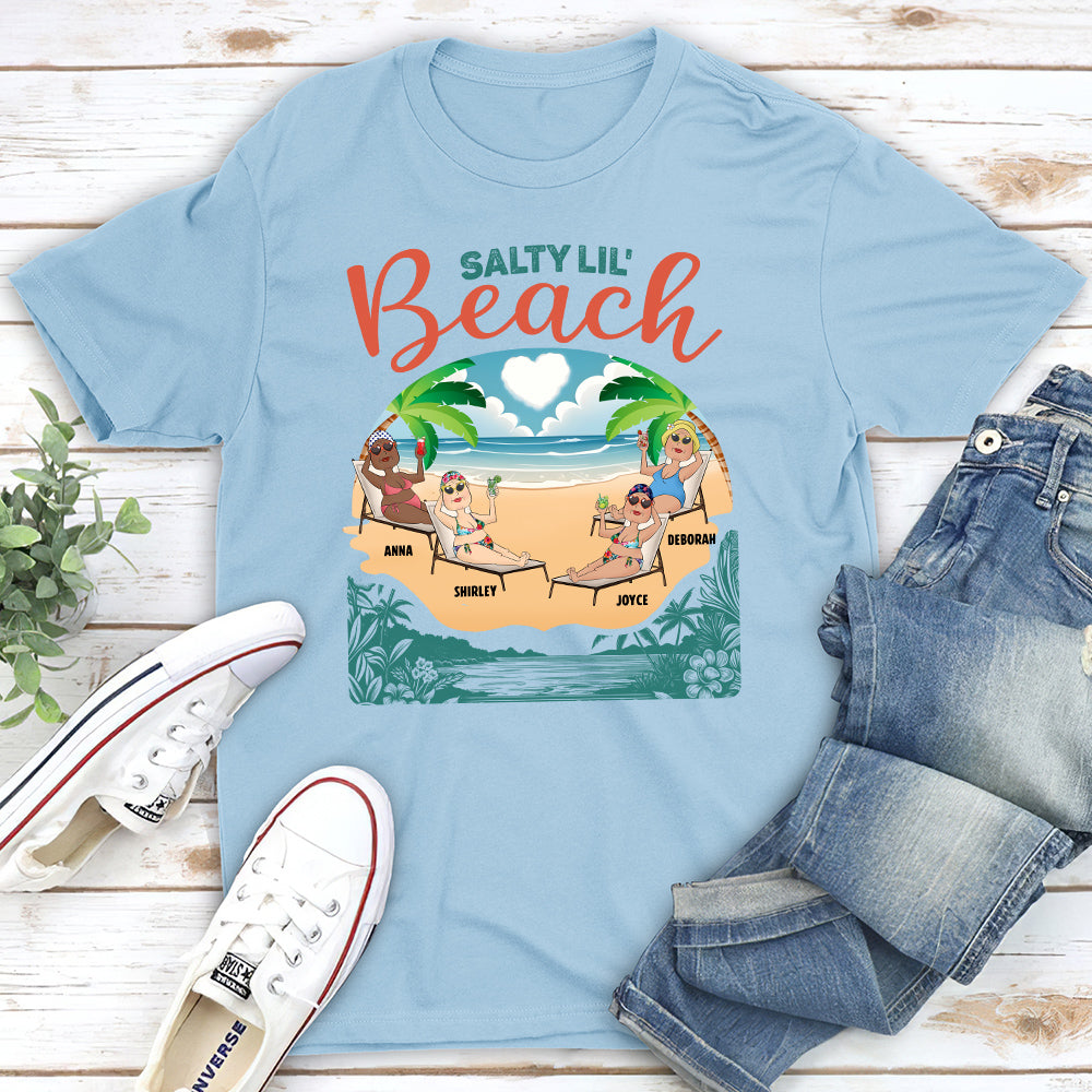 Custom Christmas & Birthday Keepsake Gift • Born With The Beach In Their Souls - Personalized Unisex T-shirt