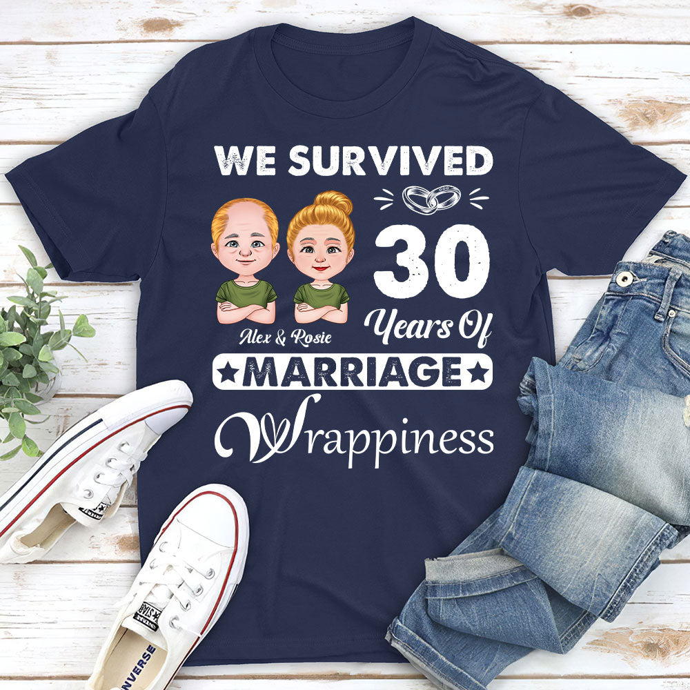 Custom Anniversary Keepsake Gifts For Couple • Survival For Years - Personalized Classic T-shirt