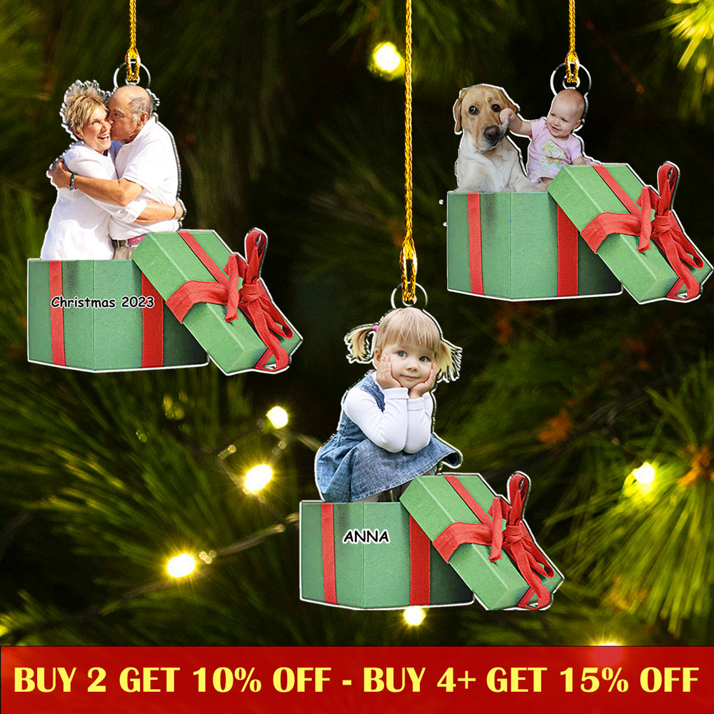 Custom Photo Family Ornament, Christmas Gift for Family Members • Special Christmas Gift - Personalized Acrylic Ornament