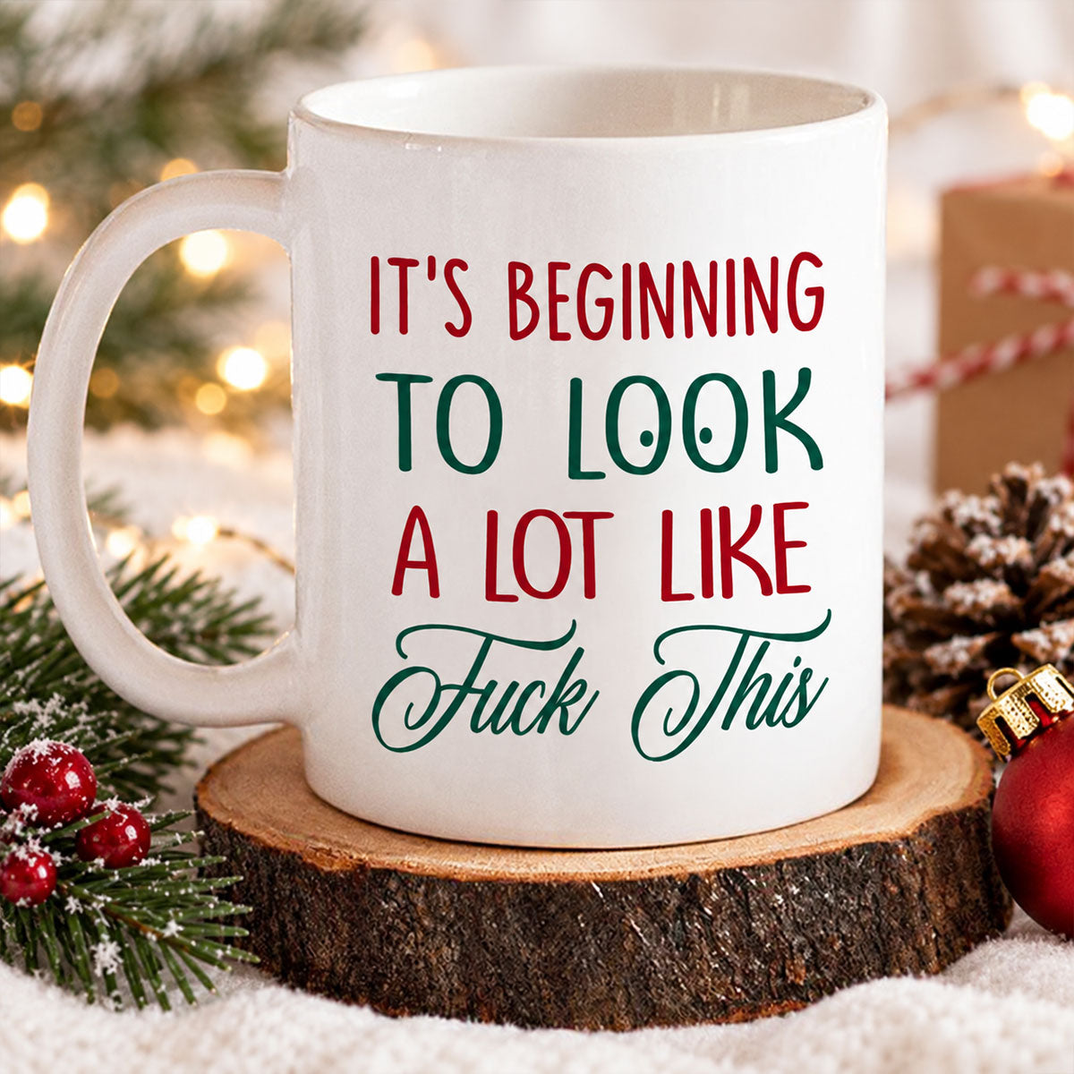 Custom Coworker, Christmas & Birthday Team Appreciation Gift • Beginning To Look Like - Coffee Mug