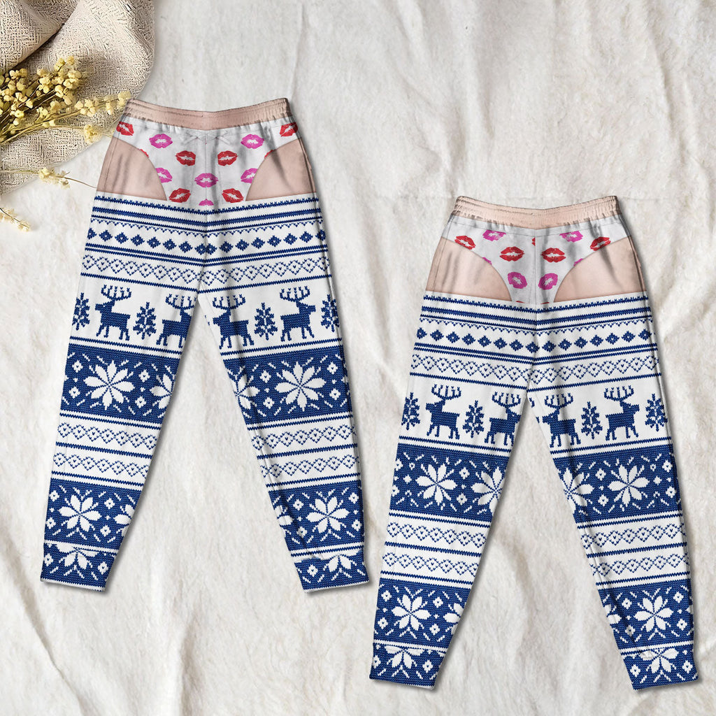Custom Funny Ugly Christmas Sweatpants, Christmas Party Gift • Christmas Spirit - Personalized Sweatpants