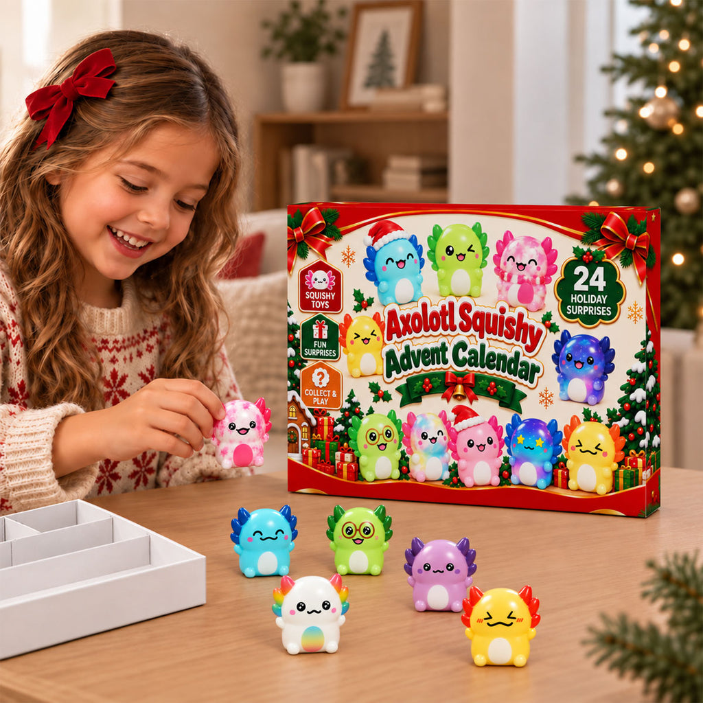 Axolotl Squishy Christmas Advent Calendar 2026, Christmas Gifts For Kids