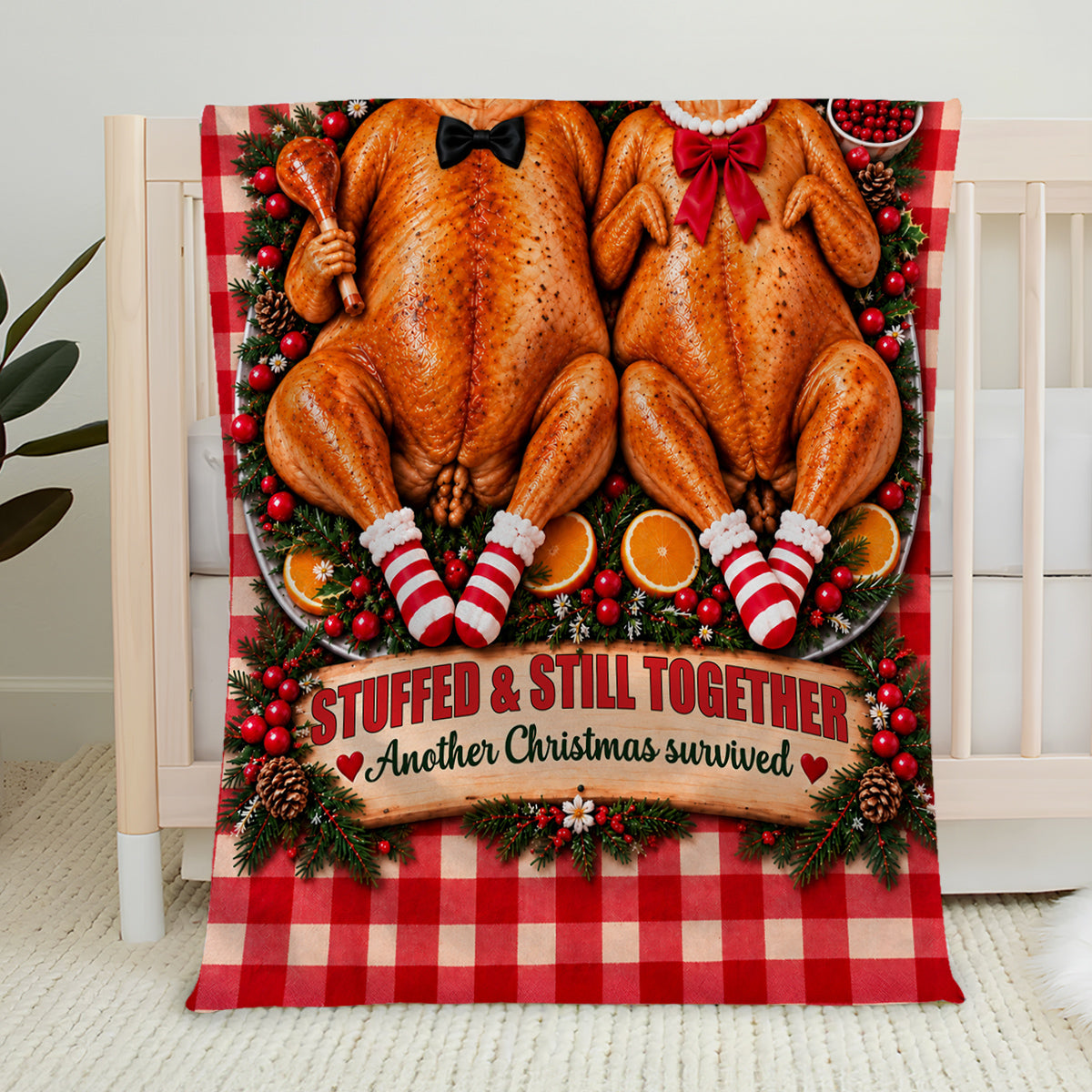 Turkey Couple - Fleece Blanket