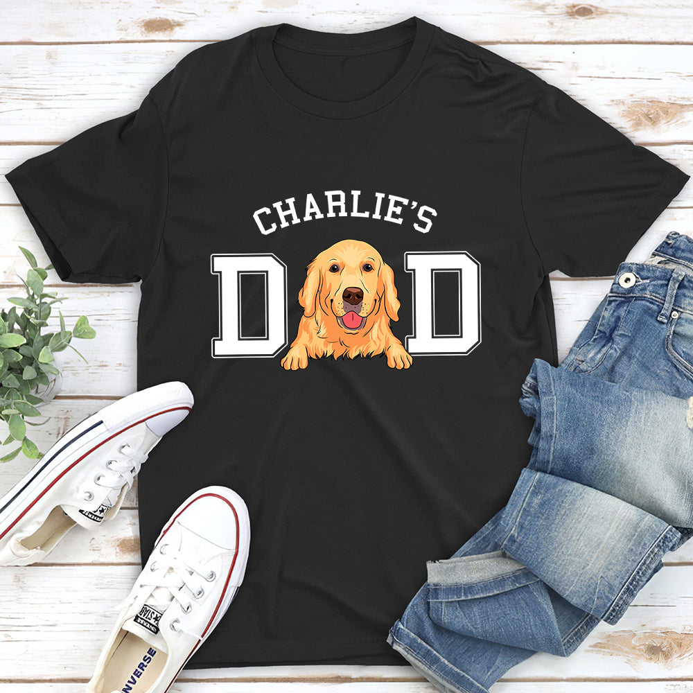 Custom Photo Christmas & Birthday Keepsake Gift • Dog Dad/Mom Basic - Personalized Unisex T-shirt
