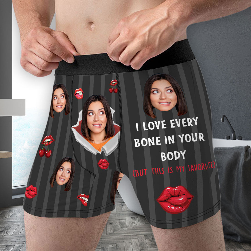 Definitely My Favorite Bone - Personalized Photo Men's Boxer Briefs