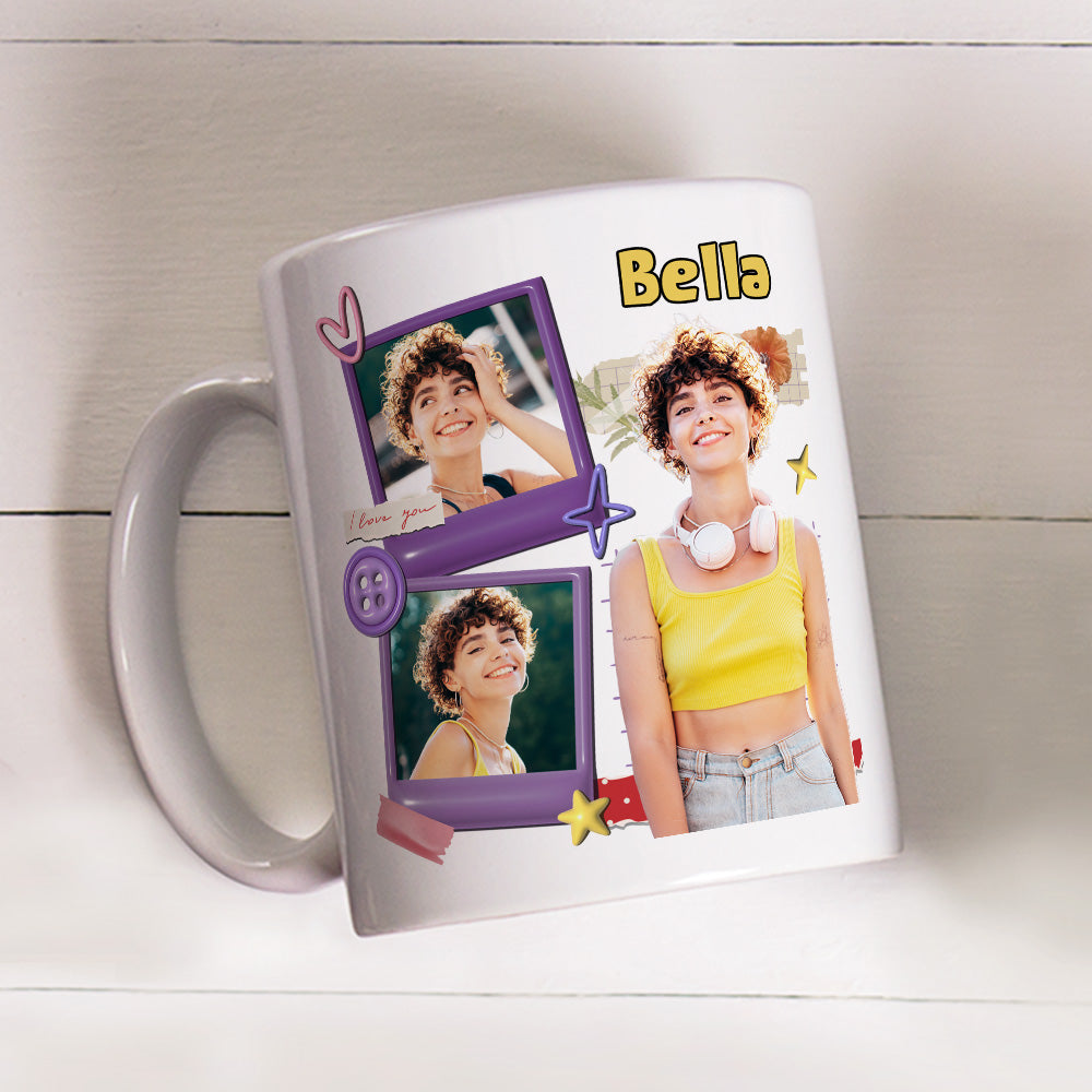 Custom Photo Best Friend, Christmas & Birthday Friendship Keepsake Gift • Sweet Memories - Personalized 3D Effect Mug