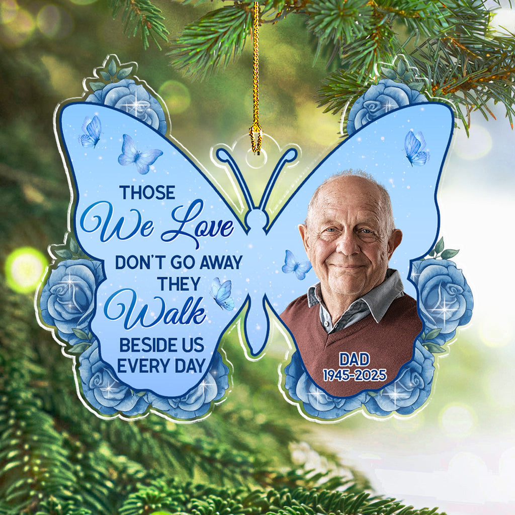 Custom Photo Memorial Christmas Ornament, Sympathy Keepsake • Until We Meet Again - Personalized Acrylic Ornament