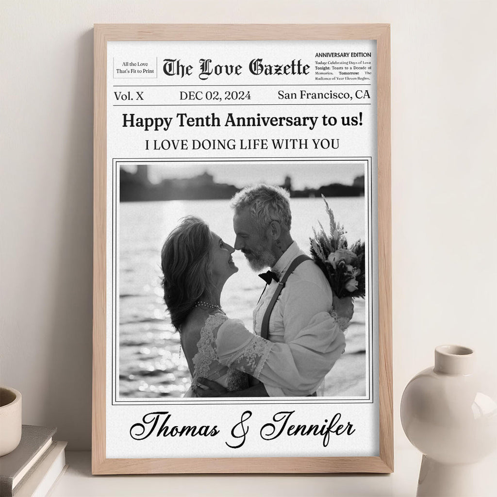 The Love Gazette - Personalized Poster