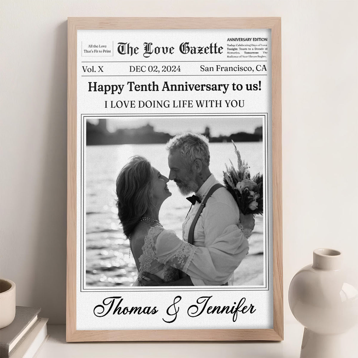 The Love Gazette - Personalized Poster