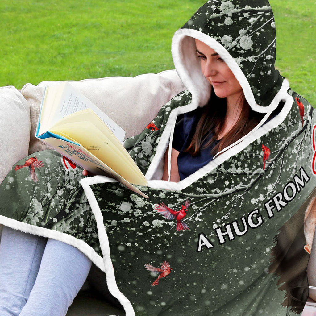 A Hug From Me - Personalized Hooded Blanket