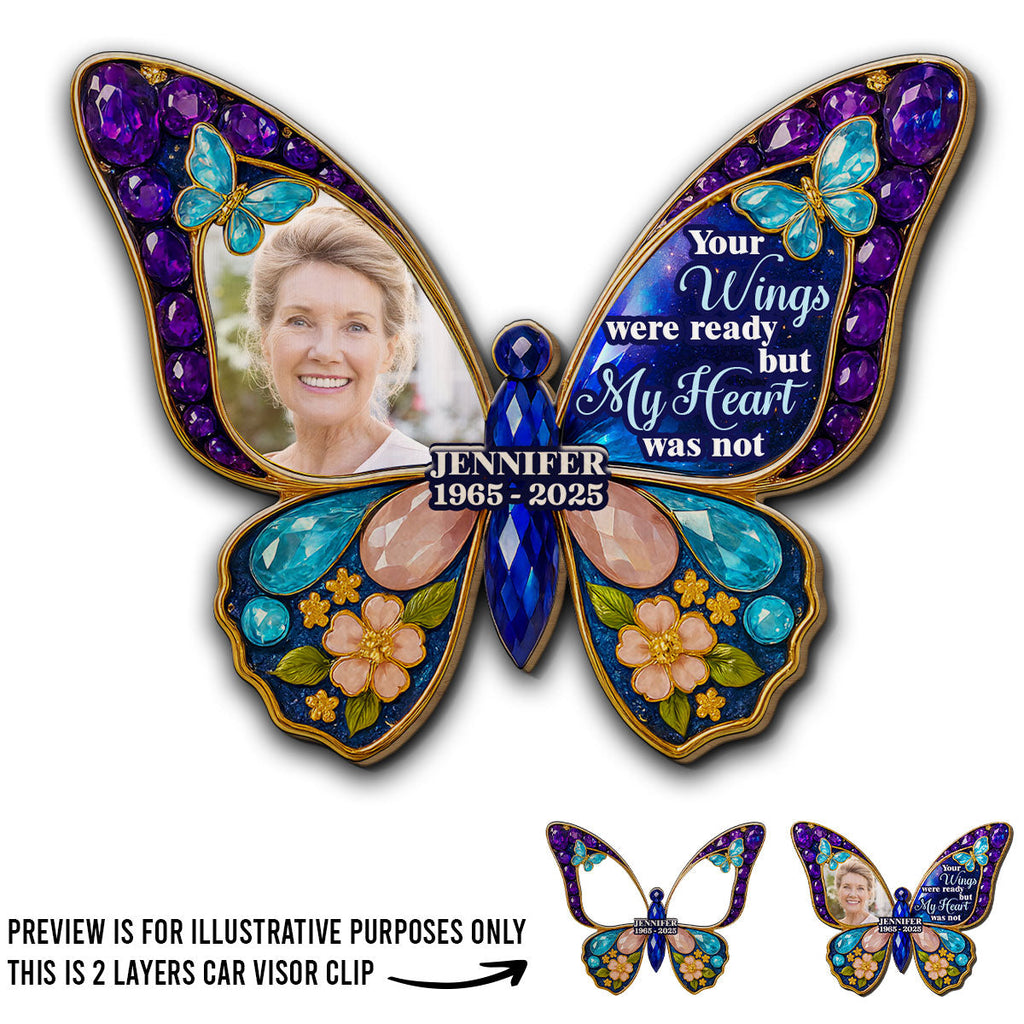 Hearts And Minds - Personalized Car Visor Clip