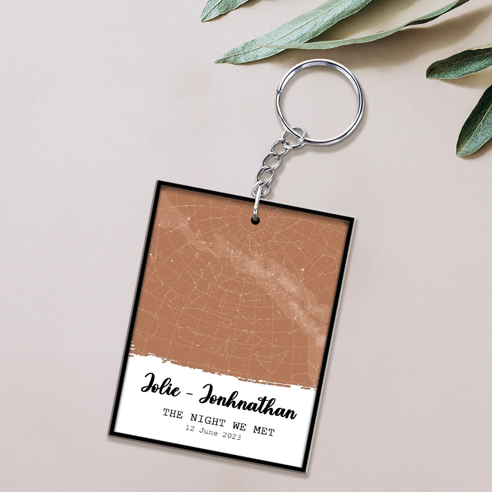 Star Map The Night We Met - Personalized Acrylic Keychain