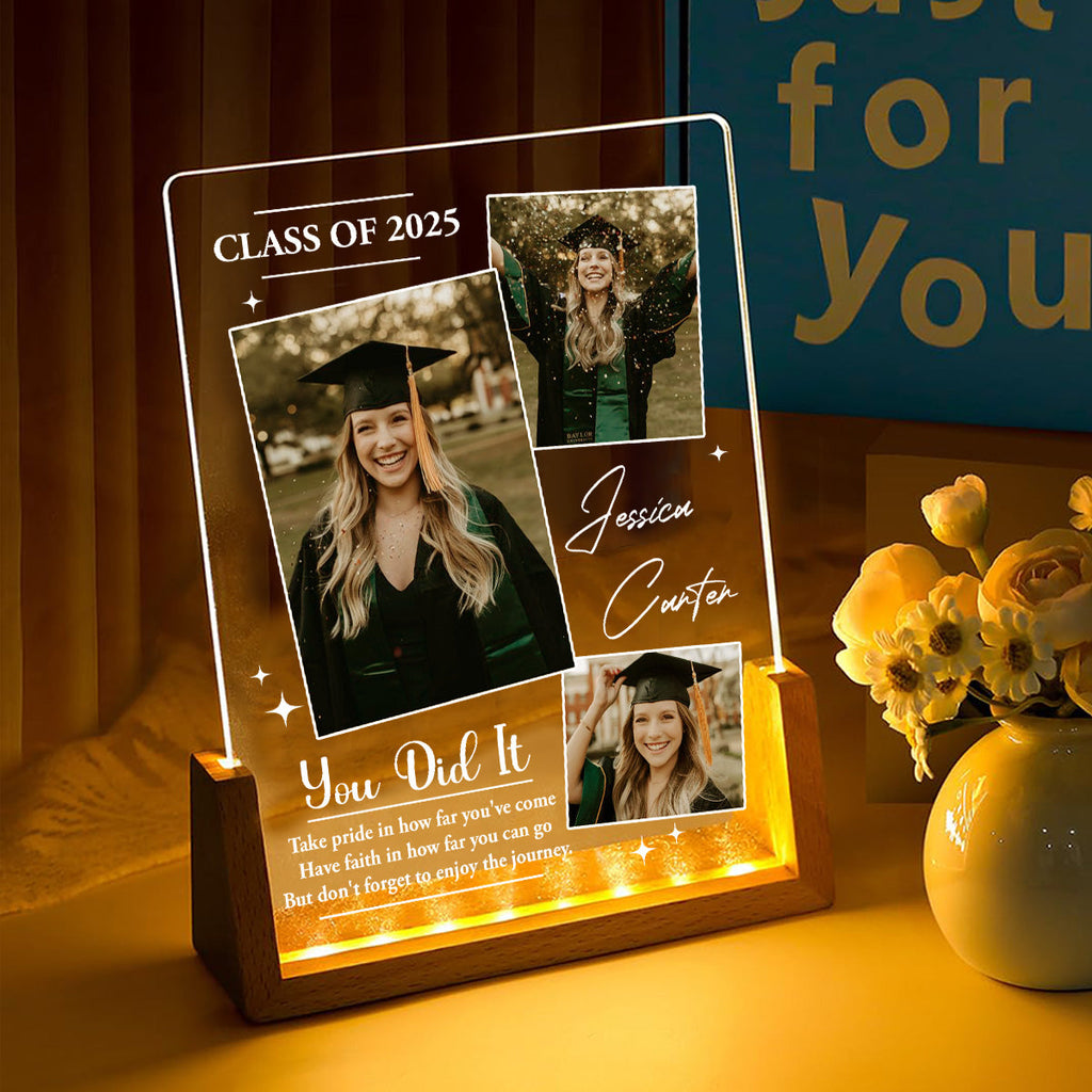 Custom Photo Gifts for Daughter & Mom, Mother's Day Birthday • Dream Big And Keep Going - Personalized Night Light