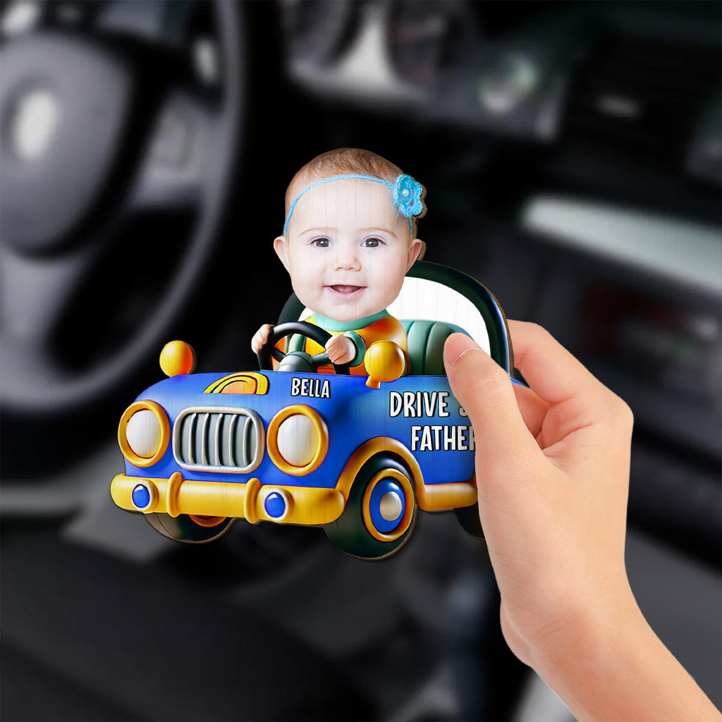 Drive Safe Message Cartoon - Personalized Car Visor Clip