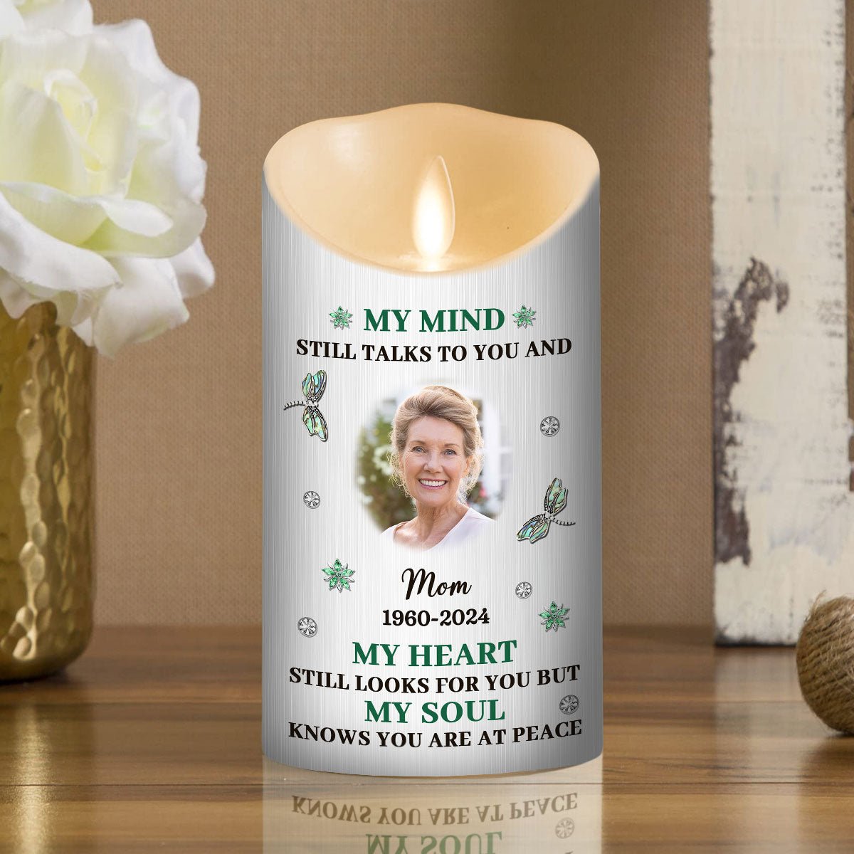 My Mind My Heart My Soul - Personalized LED Candle