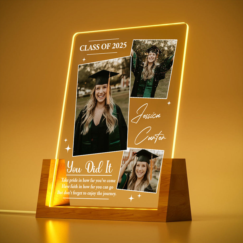Custom Photo Gifts for Daughter & Mom, Mother's Day Birthday • Dream Big And Keep Going - Personalized Night Light