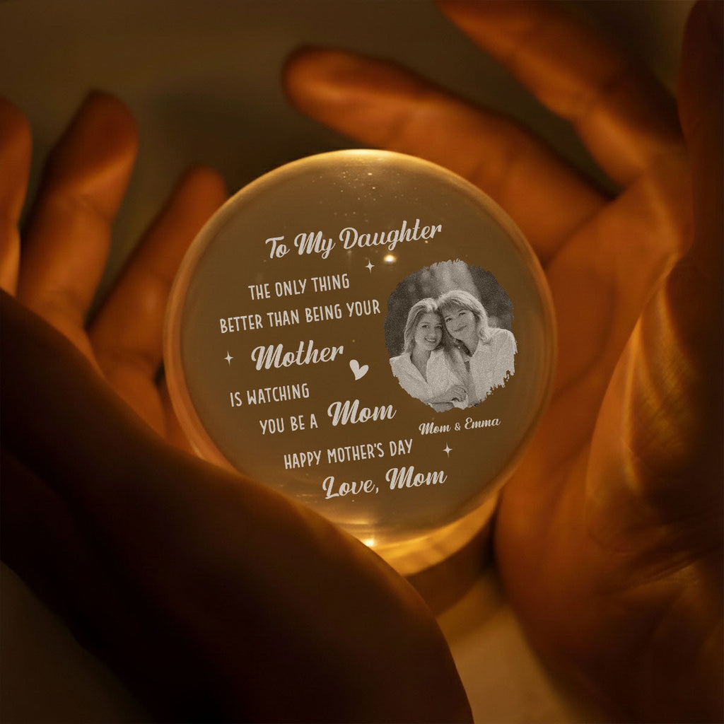 The Only Thing Better - Personalized Crystal Globe Lamp