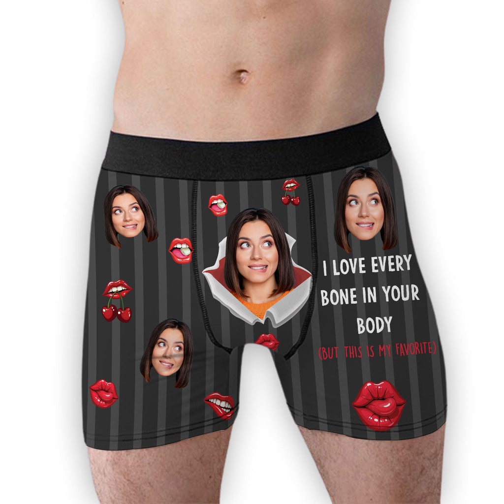 Definitely My Favorite Bone - Personalized Photo Men's Boxer Briefs
