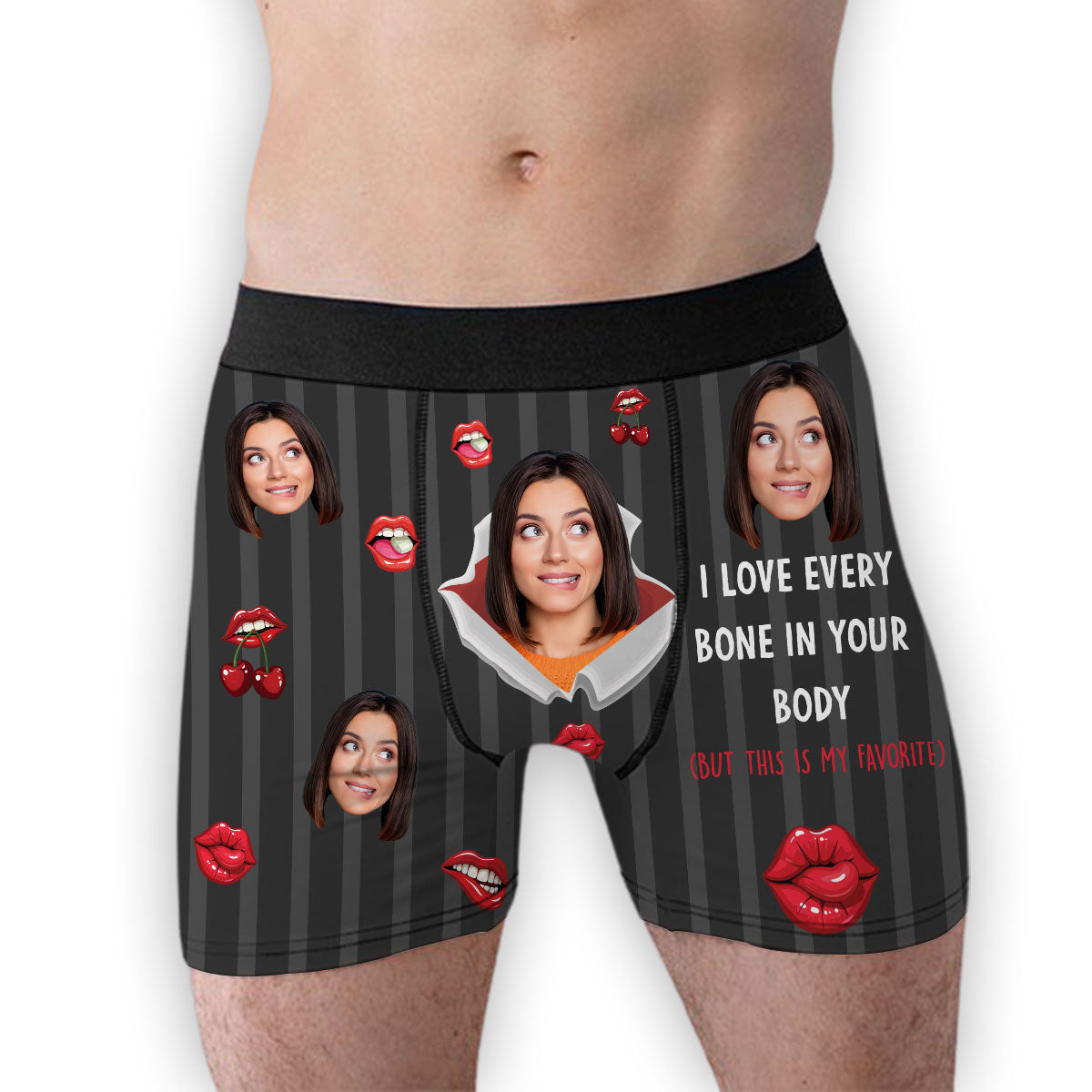 Definitely My Favorite Bone - Personalized Photo Men's Boxer Briefs