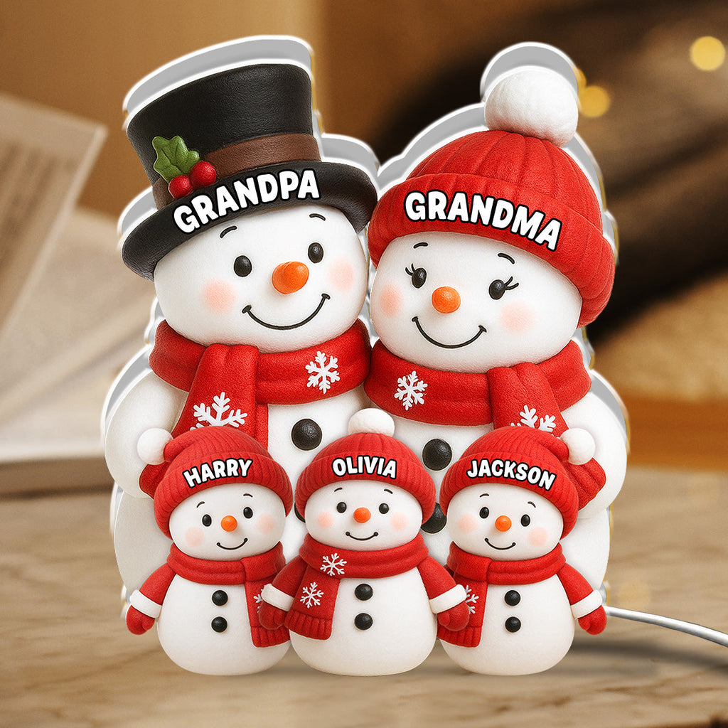 Our Family Snow - Personalized Light Box
