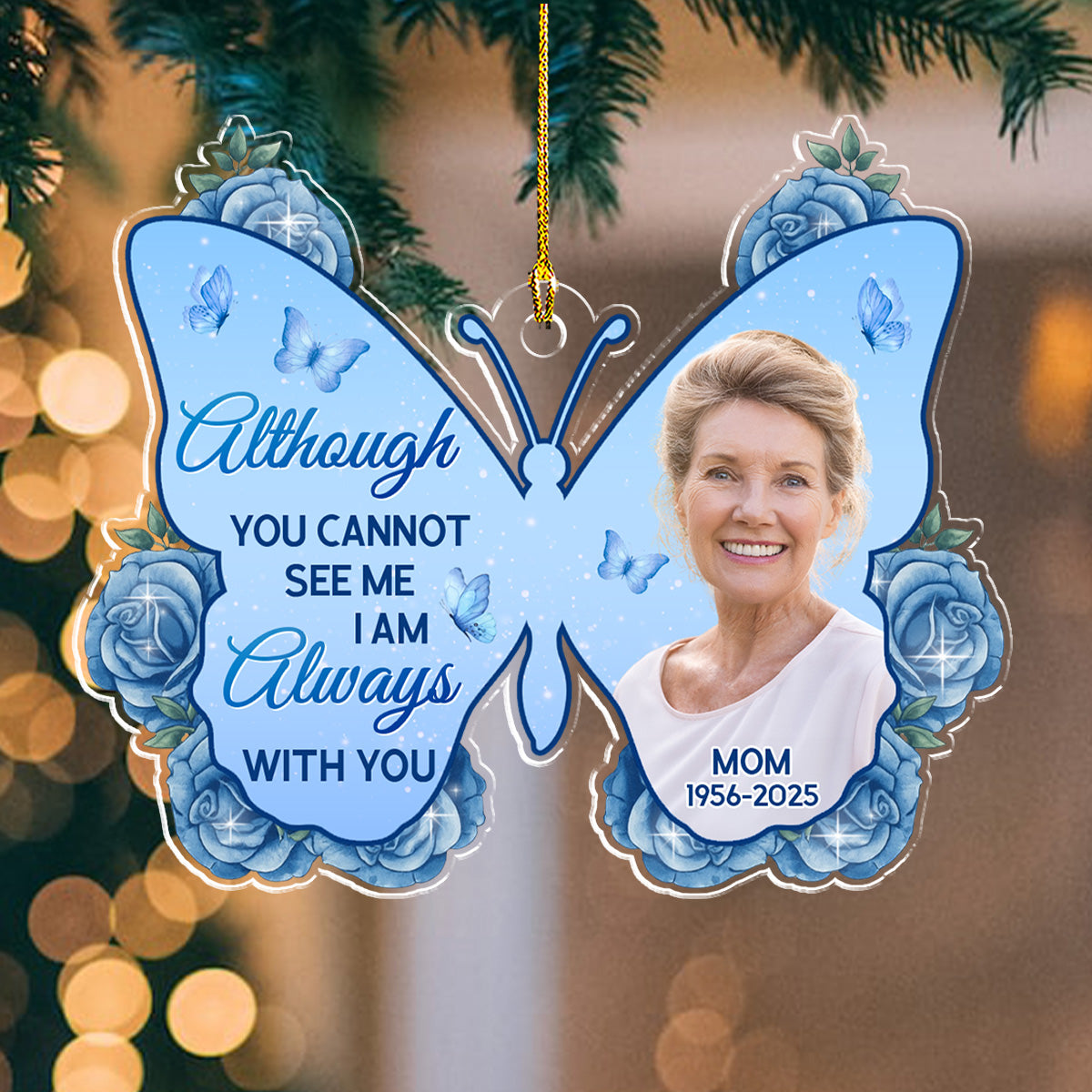 Custom Photo Memorial Christmas Ornament, Sympathy Keepsake • Until We Meet Again - Personalized Acrylic Ornament