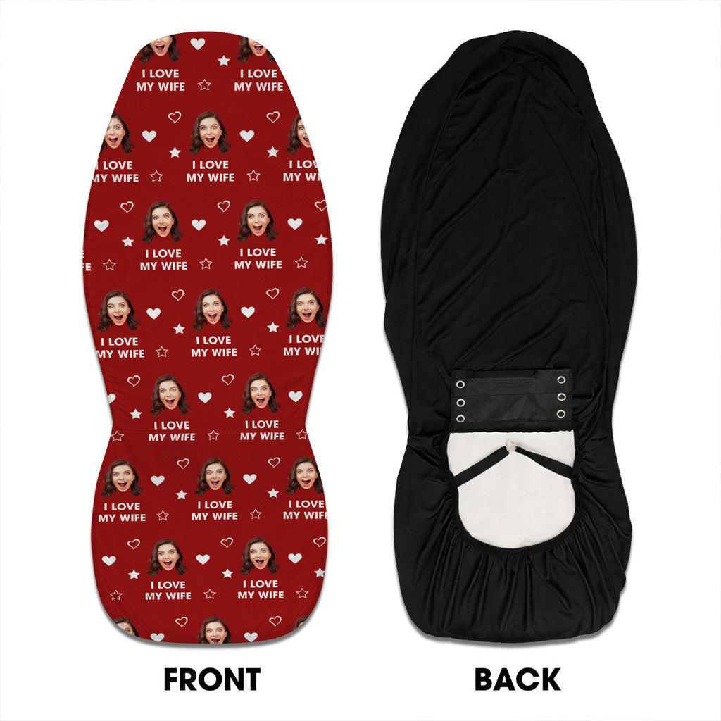 I Love My Lover - Personalized Car Seat Cover
