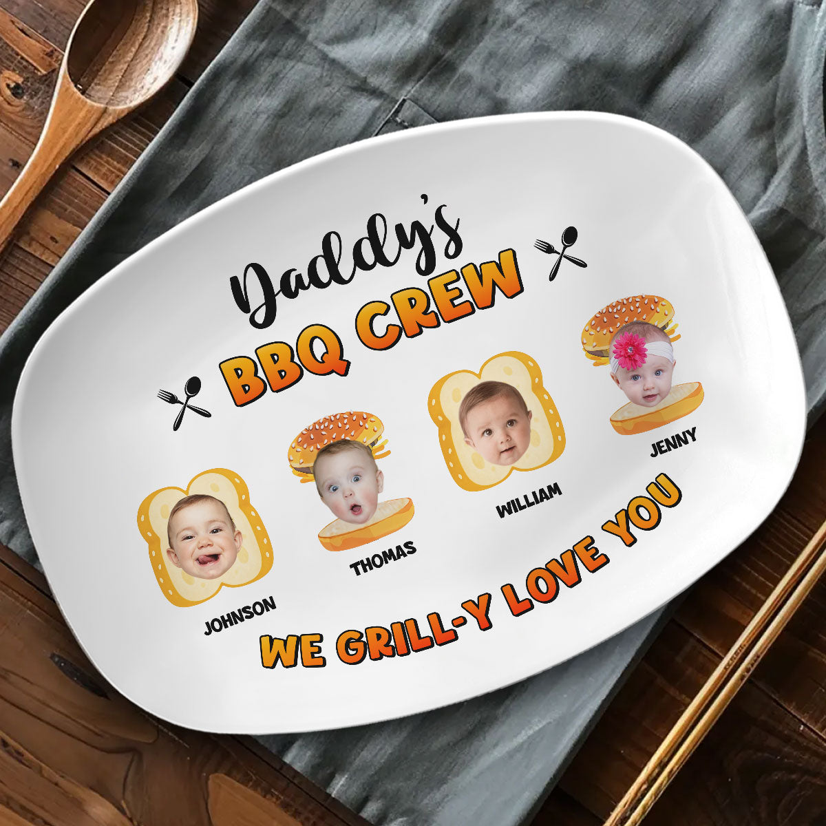 Grilly Love You Dad - Personalized Platter