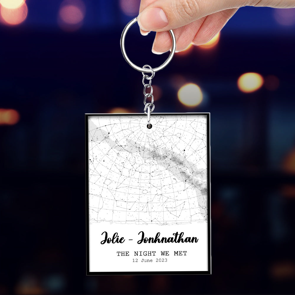 Star Map The Night We Met - Personalized Acrylic Keychain