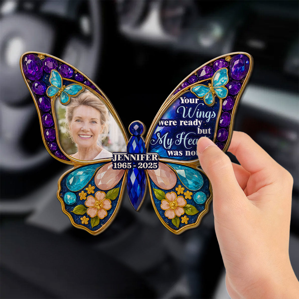 Hearts And Minds - Personalized Car Visor Clip