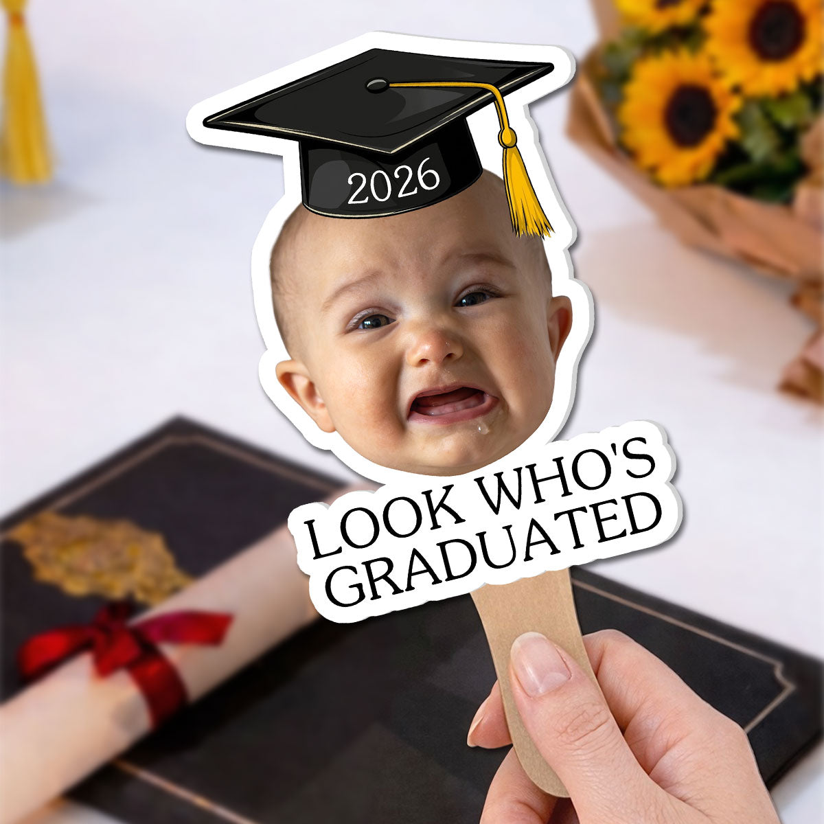 Look Who Graduated Today - Personalized Hand Fan
