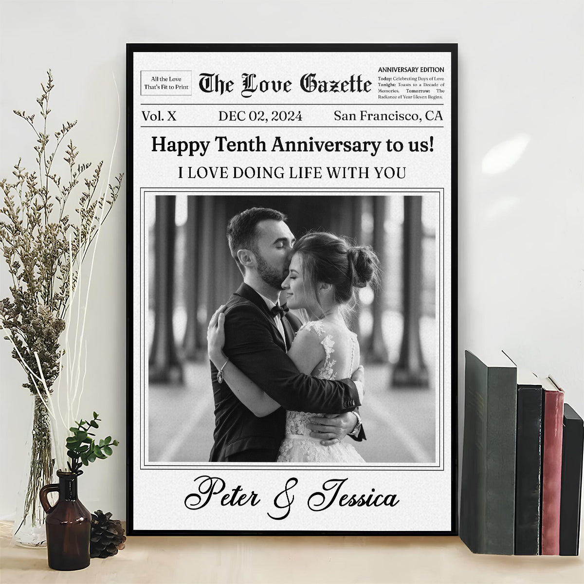 The Love Gazette - Personalized Poster