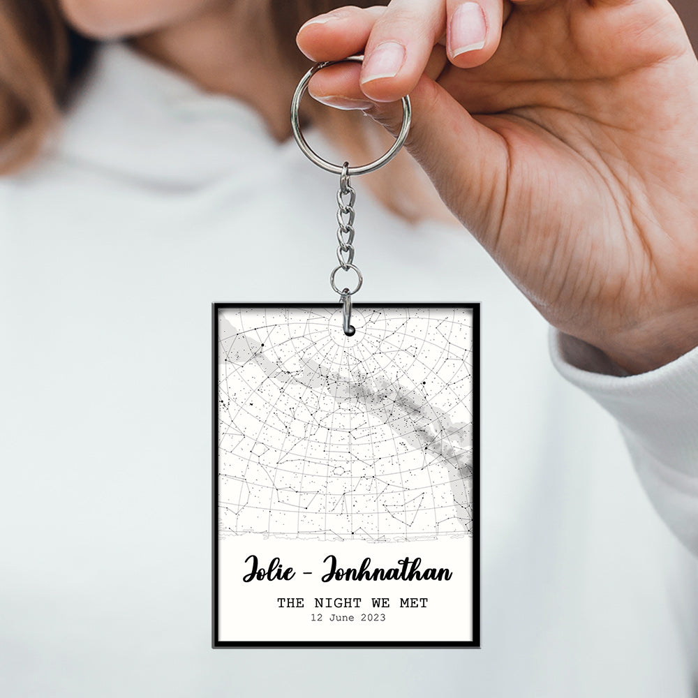 Star Map The Night We Met - Personalized Acrylic Keychain