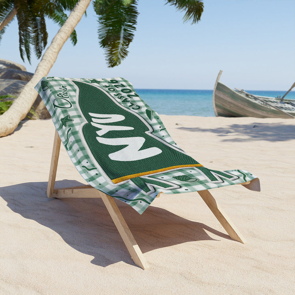 College Pennant - Personalized Beach Towel