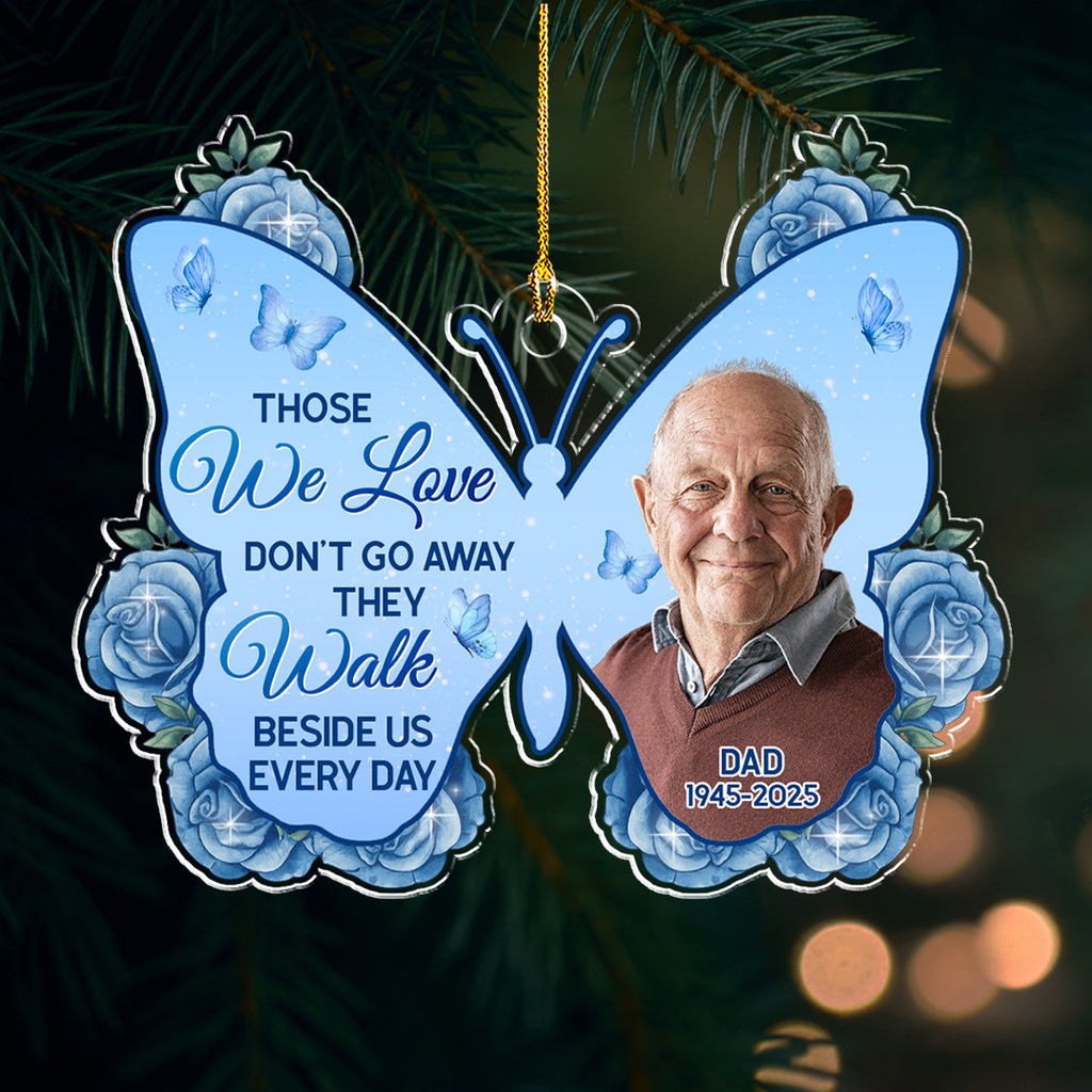 Custom Photo Memorial Christmas Ornament, Sympathy Keepsake • Until We Meet Again - Personalized Acrylic Ornament