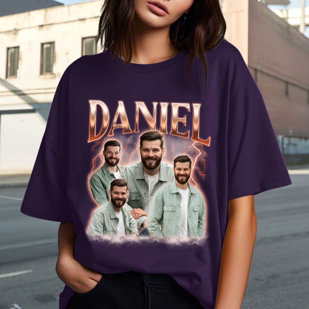 Custom Photo Christmas Anniversary Keepsake Gifts For Husband • Photo Husband, Boy Friend - Couple Personalized Unisex T-shirt