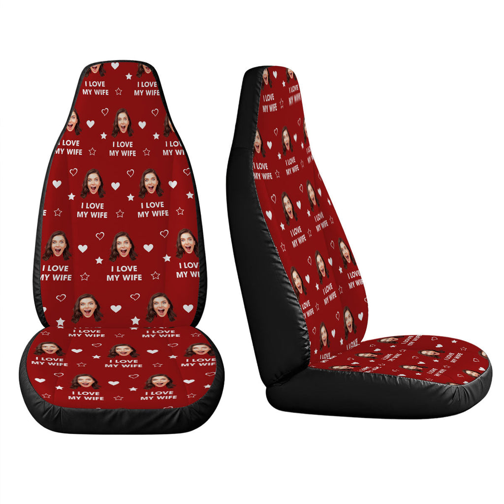 I Love My Lover - Personalized Car Seat Cover
