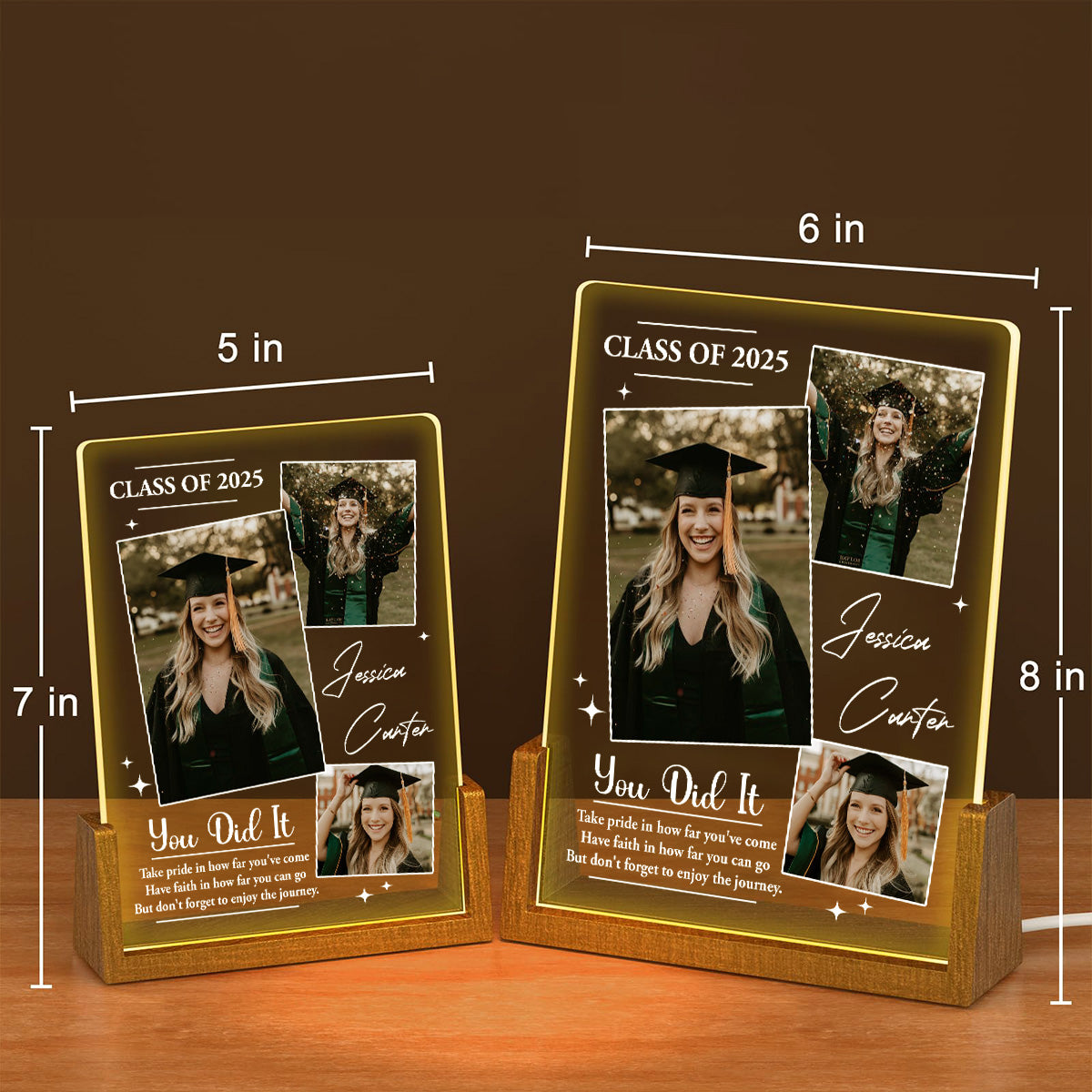 Custom Photo Gifts for Daughter & Mom, Mother's Day Birthday • Dream Big And Keep Going - Personalized Night Light
