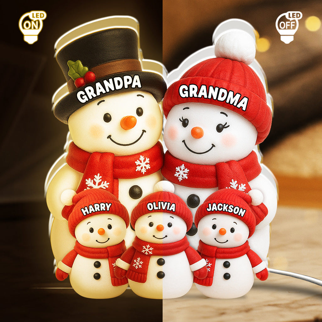 Our Family Snow - Personalized Light Box