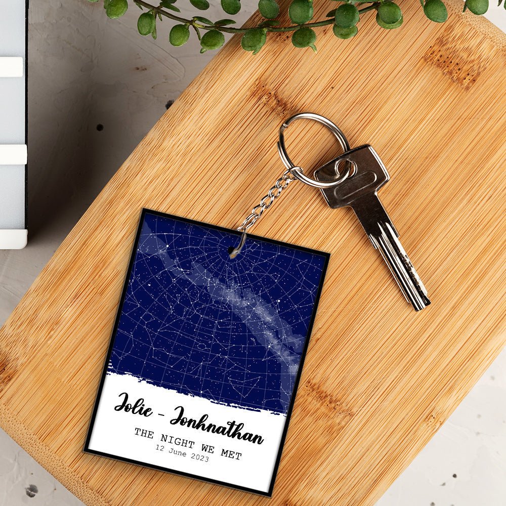 Star Map The Night We Met - Personalized Acrylic Keychain