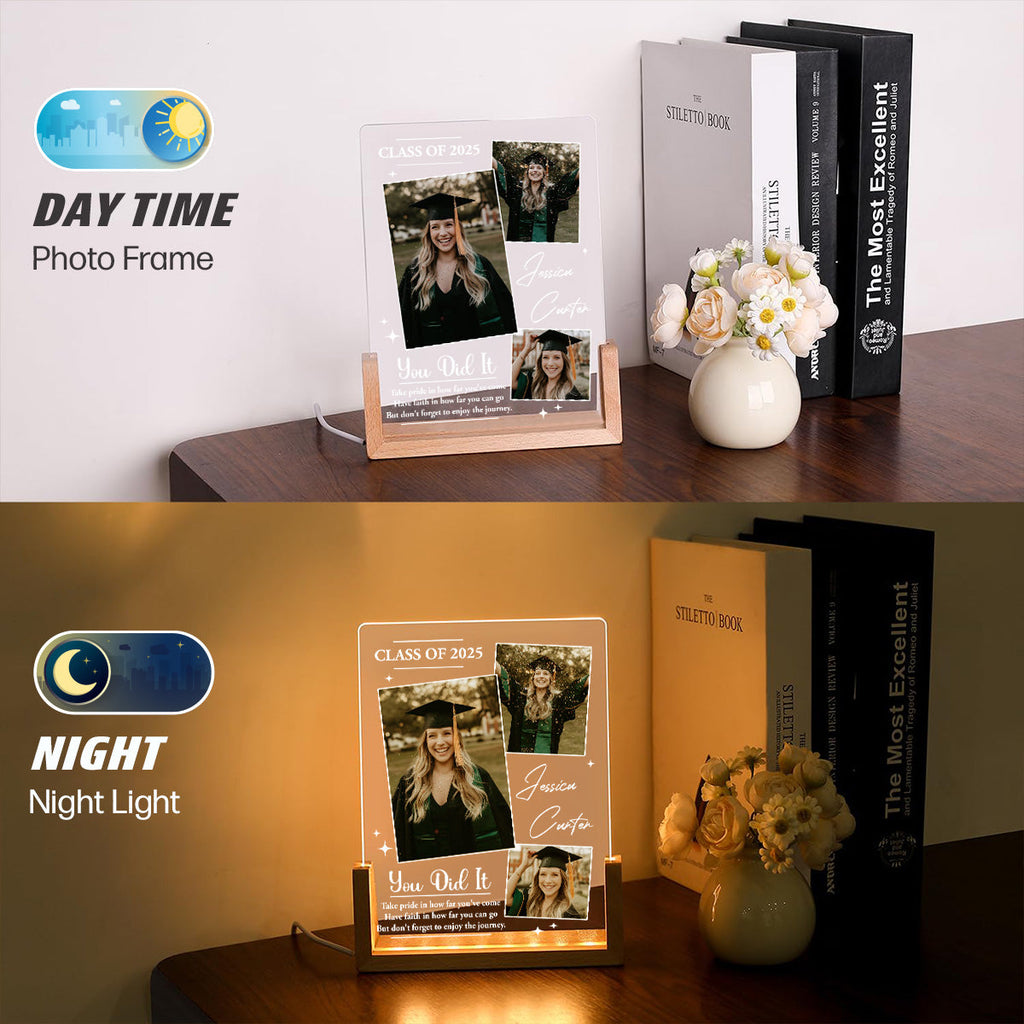 Custom Photo Gifts for Daughter & Mom, Mother's Day Birthday • Dream Big And Keep Going - Personalized Night Light