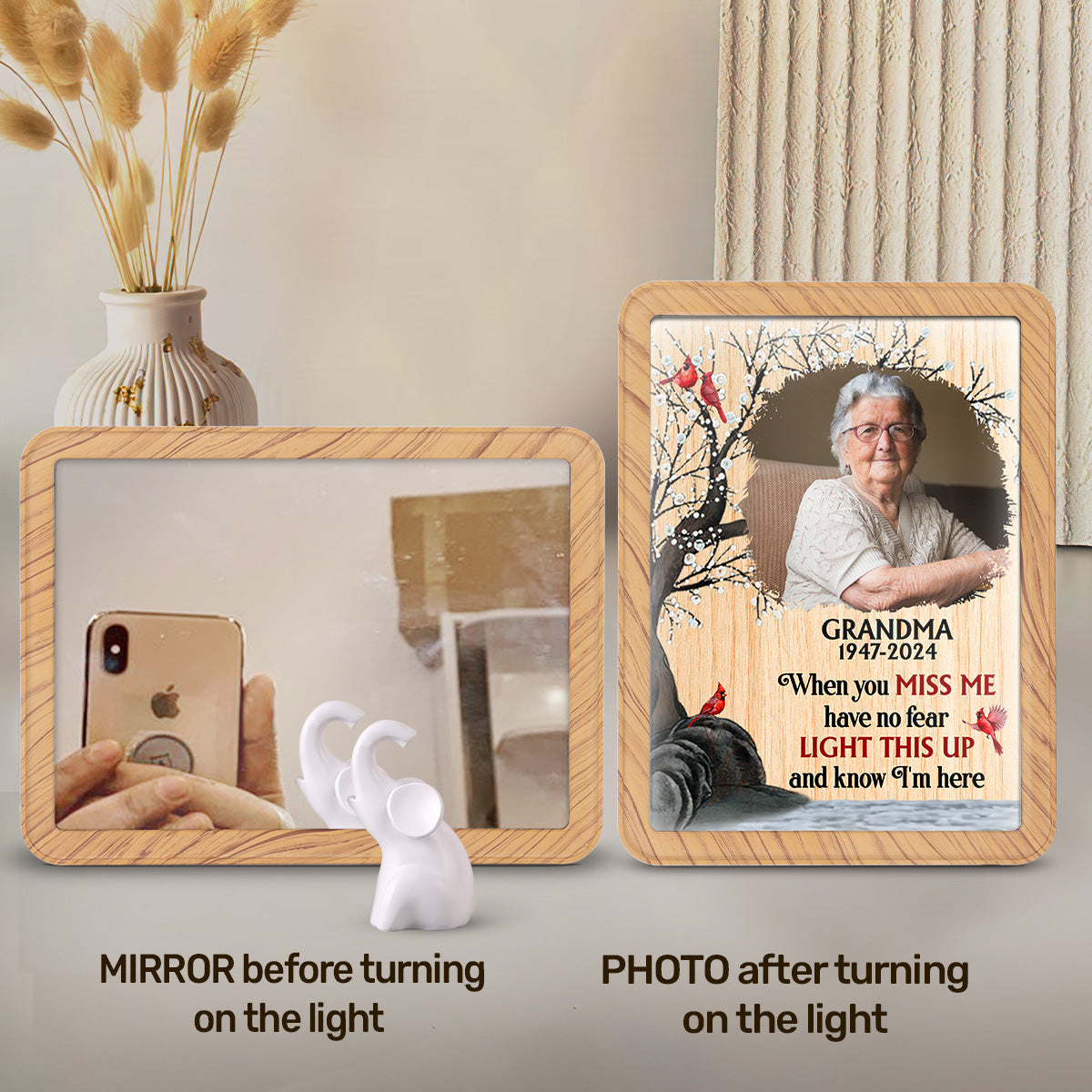 Light This Up And Know I Am Here - Personalized Magic Mirror
