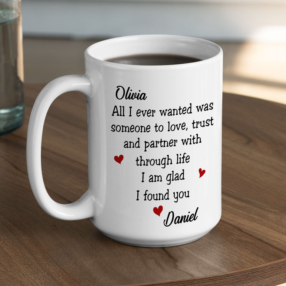 Custom Anniversary Keepsake Gifts For Couple • I Found You - Personalized Coffee Mug