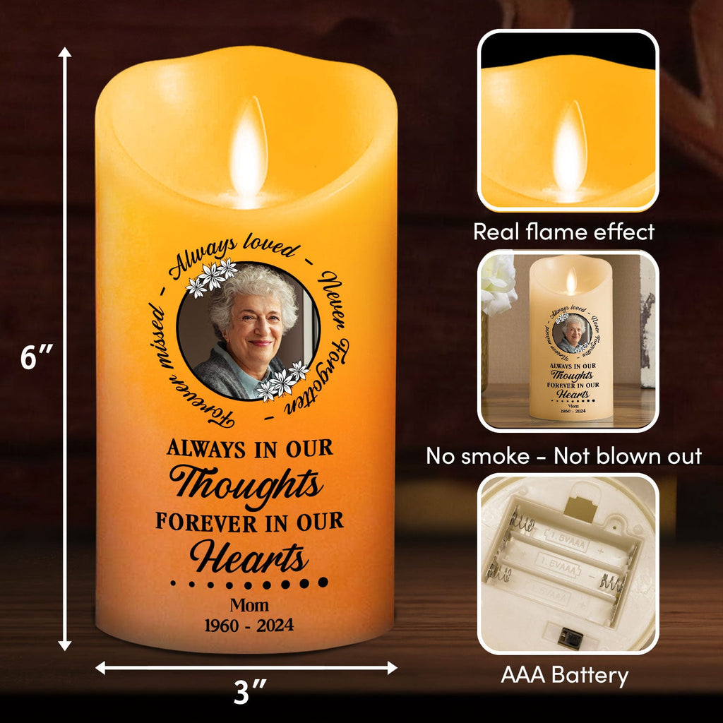 Always In Our Thoughts - Personalized LED Candle